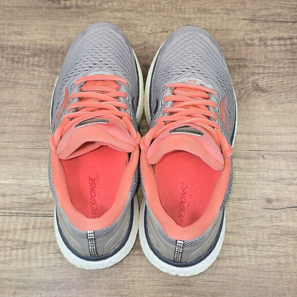 Saucony Triumph 18 Women's Size 8.5 Gray Peach Running Shoes (S10595-30) - Picture 5 of 9